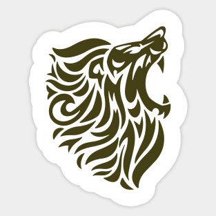 African Lion Inspired Sticker